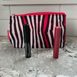 Clinique Makeup Set (mascara and lipstick) with Jonathan Cohen cosmetics bag